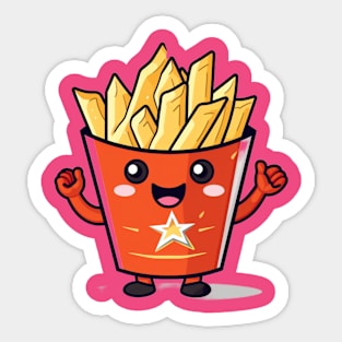 kawaii french fries T-Shirt cute potatofood Sticker